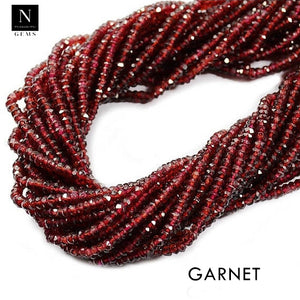 Garnet Rondelle Gemstone Beads | Jewellery making Beads | Natural Gemstone | Bead Necklace | Bead Bracelet | Wholesale Beads